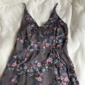 EUC Floral Grey Maxi dress